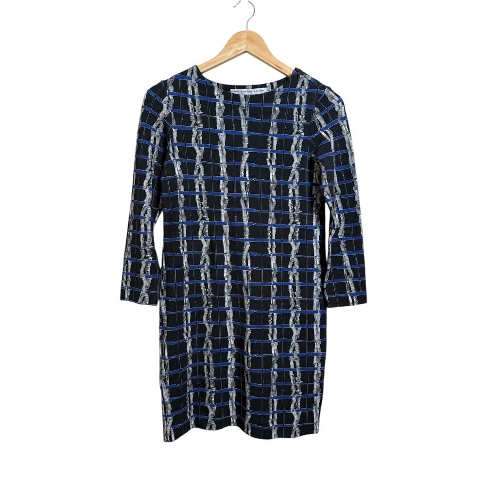 & Other Stories Women's Blue Black Abstract Print Mini Dress Size 6